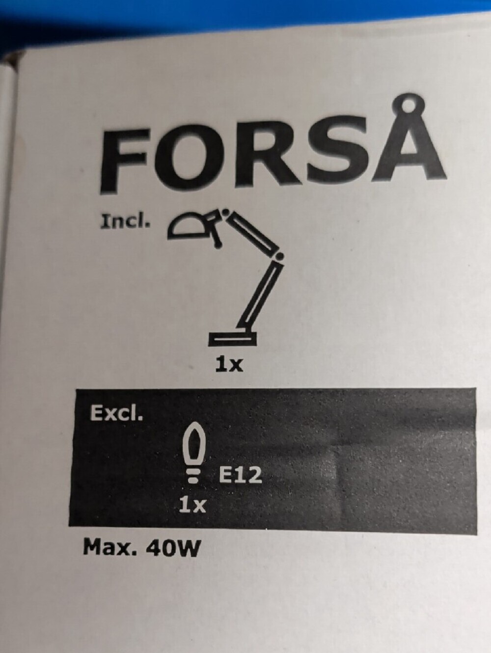 Ikea FORSA Desk Lamp in Chrome New In Box